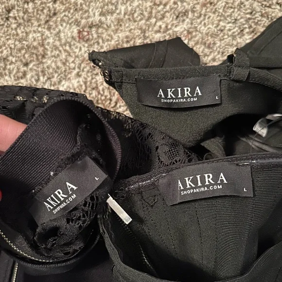 AKIRA Black - 3 Crop Top Corset Bra Top Bustier - Picture 9 of 9